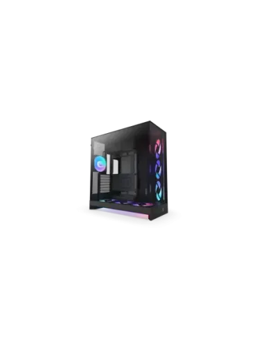 CAJA NZXT H9 FLOW RGB+ (2025) DUAL-CHAMBER MID-TOWER CASE W/ RGB FANS & CONTROLLER - ALL BLACK