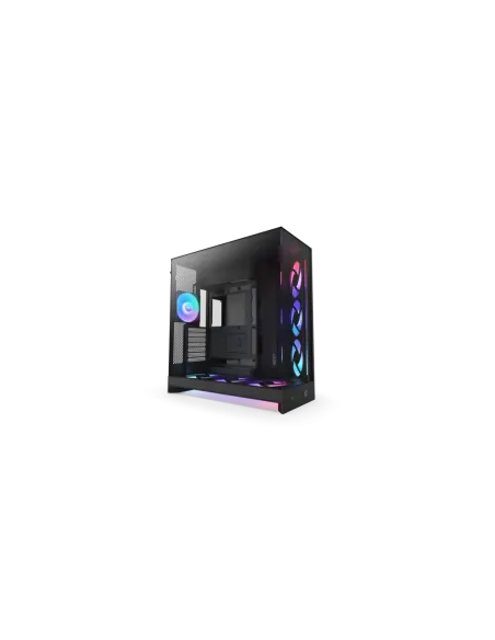 CAJA NZXT H9 FLOW RGB+ (2025) DUAL-CHAMBER MID-TOWER CASE W/ RGB FANS & CONTROLLER - ALL BLACK