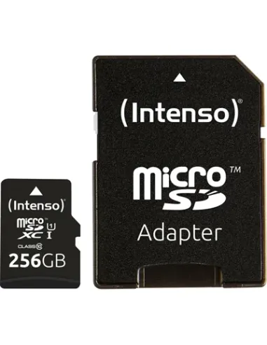 Tarjeta de memoria micro sd intenso 256gb uhs - i cl10 + adaptador sd