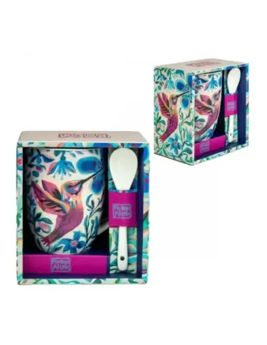 Taza con cuchara enesco colibrí