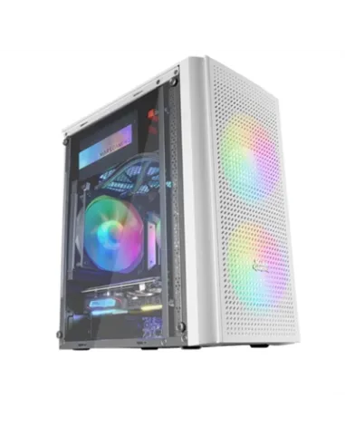 Mars Gaming MC300W Caja PC Micro ATX Cristal Templado 3xVentilador FRGB Blanco