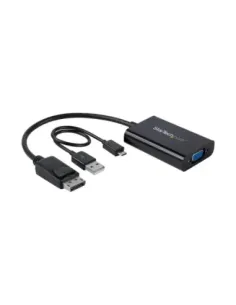 Adaptador displayport a vga startech 0.184m -  macho - hembra -  negro + cable micro usb tipo b a usb tipo a