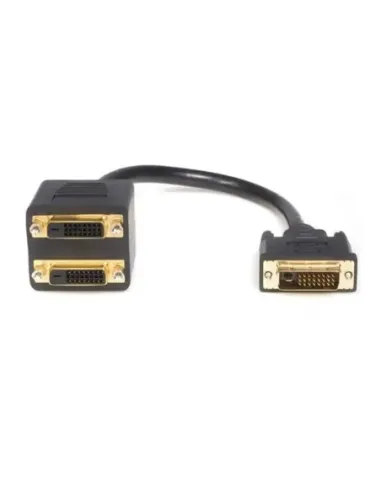 Splitter dvi - d startech 0.3m -  macho - hembra -  negro