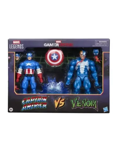 Pack 2 figuras hasbro marvel legends gamerverse captain america vs venom