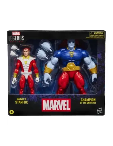 Pack 2 figuras hasbro marvel legends series marvel's starfox & champion of the universe