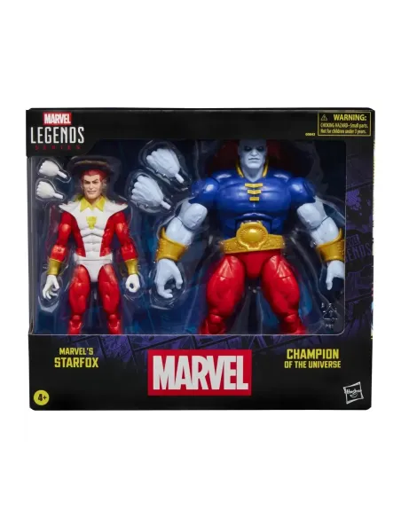 Pack 2 figuras hasbro marvel legends series marvel's starfox & champion of the universe