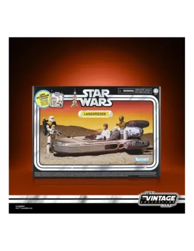 Figura hasbro star wars landspeeder & luke skywalker (tatooine)