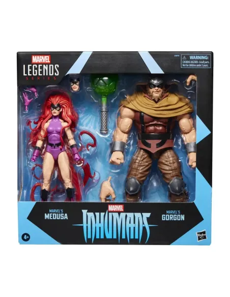 Pack 2 figuras hasbro marvel legends series inhumans marvel's medusa & marvel's gorgon