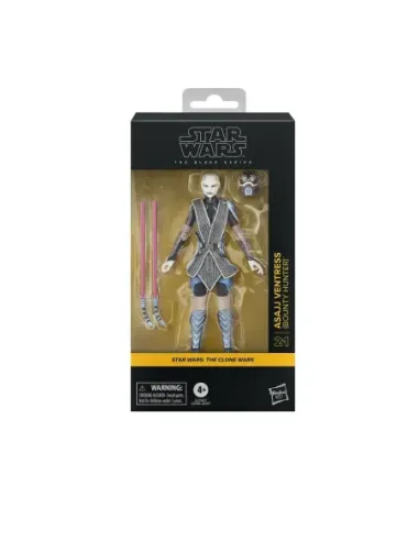 Figura hasbro star wars the black series the clone wars asajj ventress (bounty hunter)