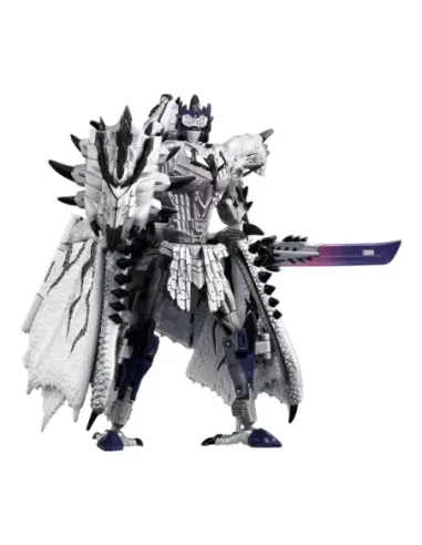 Figura hasbro transformers x monster hunter silver rathalos prime