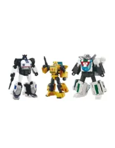 Figura hasbro transformers takara tomy dramatic capture series cybertron chase bumblebee jazz wheeljack
