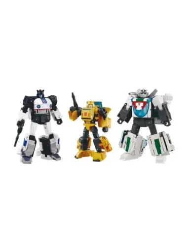 Figura hasbro transformers takara tomy dramatic capture series cybertron chase bumblebee jazz wheeljack
