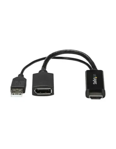 Conversor hdmi - usb tipo a a displayport startech -  macho - hembra -  negro