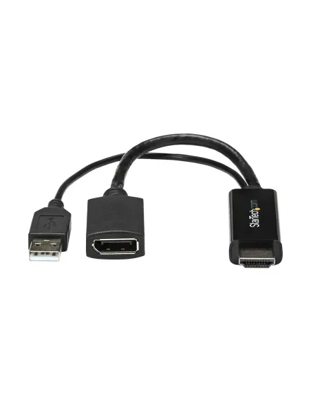 Conversor hdmi - usb tipo a a displayport startech -  macho - hembra -  negro