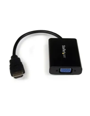 Adaptador hdmi a vga -  jack 3.5mm -  micro usb tipo b startech 25cm -  macho - hembra -  negro