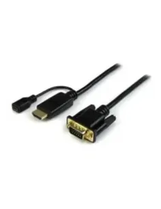 Cable hdmi - micro usb tipo b a vga startech 3m -  macho - hembra -  macho -  negro