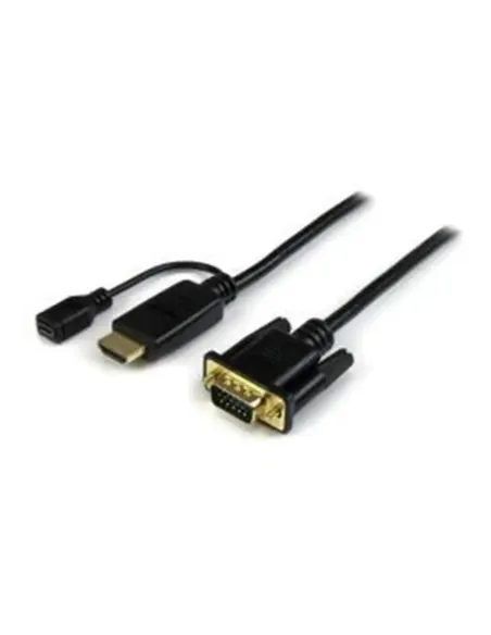 Cable hdmi - micro usb tipo b a vga startech 3m -  macho - hembra -  macho -  negro