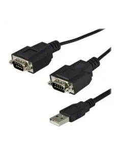 Cable 2x db9 a usb tipo a startech 1.8m -  macho - macho -  negro