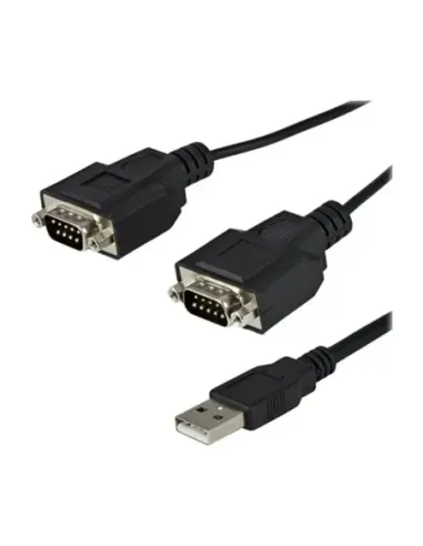 Cable 2x db9 a usb tipo a startech 1.8m -  macho - macho -  negro