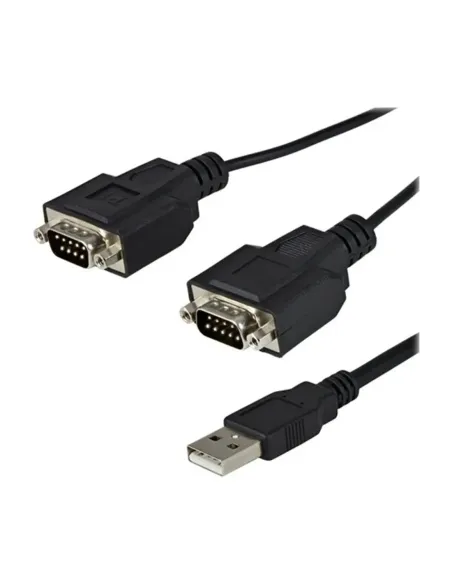 Cable 2x db9 a usb tipo a startech 1.8m -  macho - macho -  negro