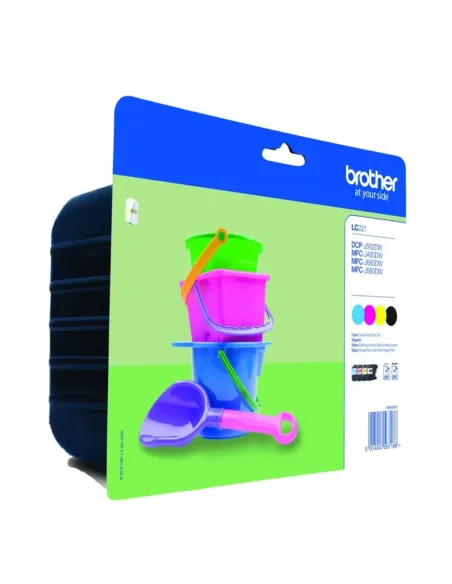 Pack cartuchos tinta brother lc221valbp negro cian magenta amarillo