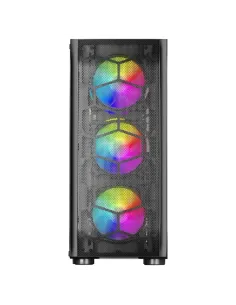Mars Gaming MC-KX Negro Torre Gaming Premium E-ATX Sistema CPU FREEZER 5 Ventiladores ARGB Ultra-silenciosos Controladora ARGB y