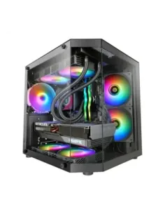 Caja ordenador mars gaming mc3tlite matx rgb cristal templado negro