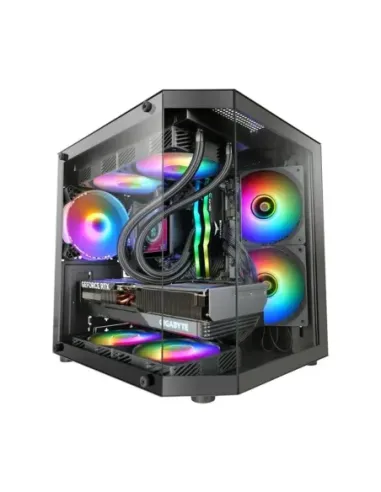 Caja ordenador mars gaming mc3tlite matx rgb cristal templado negro