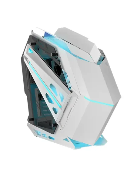 Caja ordenador mars gaming mctitanw atx argb cristal templado usb 3.0 blanco