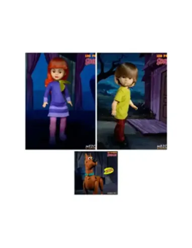 Set 6 figuras mezco toyz scooby - doo & mystery living dead dolls 25cm