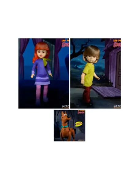 Set 6 figuras mezco toyz scooby - doo & mystery living dead dolls 25cm