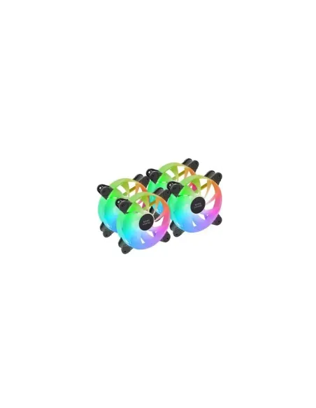 Pack 3 Ventiladores Mars Gaming MF-4A/ 12cm/ ARGB/ Negro