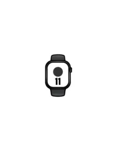 Apple Watch Series 11/ GPS/ Cellular/ 42mm/ Negro Azabache/ Correa Deportiva Negra (M/L)
