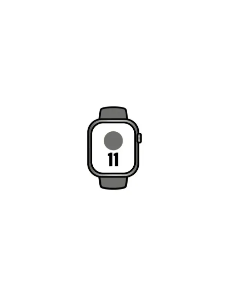 Apple Watch Series 11/ GPS/ Cellular/ 46mm/ Titanio Natural/ Correa Deportiva Gris Piedra S/M
