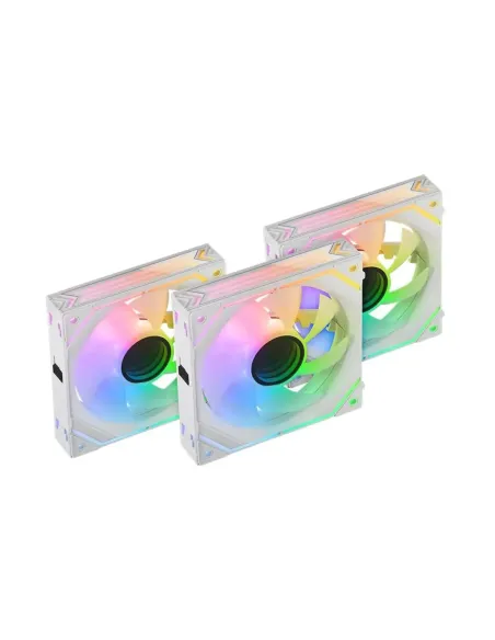 Ventilador mars gaming mf - linkfinity 3 x 120mm argb blanco