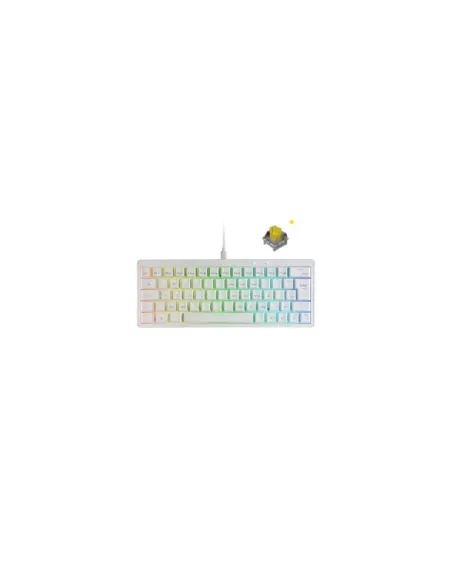 Teclado Gaming Mecánico Mars Gaming MKMINIPRO/ Switch Amarillo/ Blanco