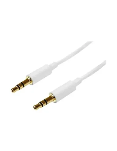 Cable mini jack 3.5mm startech 2m -  macho - macho -  blanco