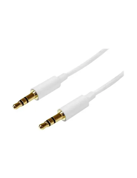 Cable mini jack 3.5mm startech 2m -  macho - macho -  blanco