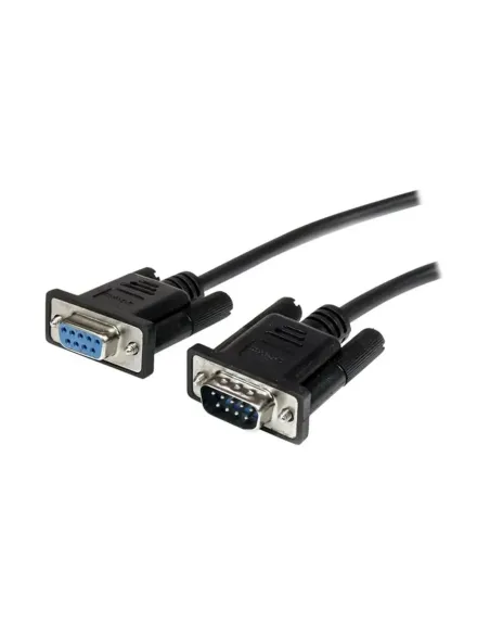 Cable db9 startech 0.5m -  macho - hembra -  negro