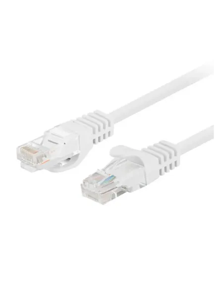 Cable red lanberg latiguillo cat.6 u - utp 0.25m blanco fluke passed 10 unidades