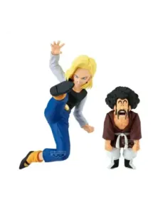 Figura banpresto dragon ball z match makers android 18 vs mr. satan (vs mighty mask)