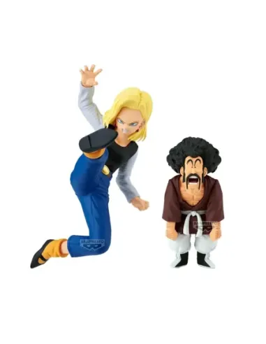 Figura banpresto dragon ball z match makers android 18 vs mr. satan (vs mighty mask)