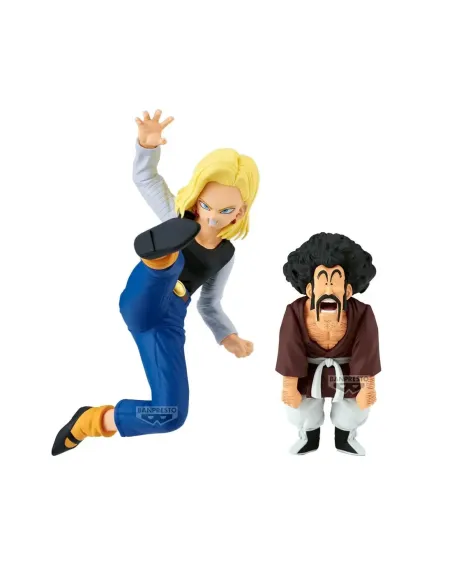 Figura banpresto dragon ball z match makers android 18 vs mr. satan (vs mighty mask)