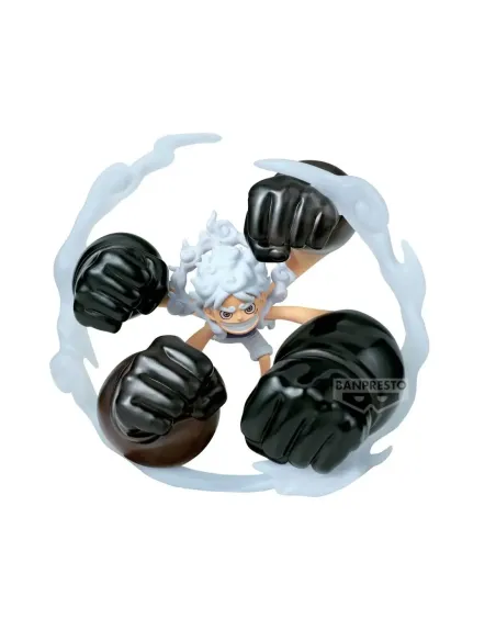 Figura banpresto one piece world collectable special monkey d.luffy gear5 - gum - gum dawn gatling