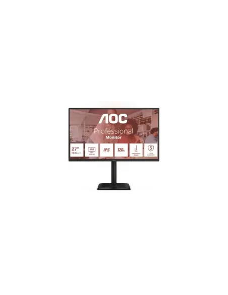 Monitor Profesional AOC Q27E4U 27"/ QHD/ Multimedia/ Regulable en altura/ Negro