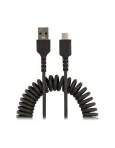 Cable usb tipo a a usb tipo c startech 1m -  macho - macho -  negro -  rizado