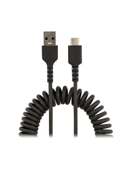 Cable usb tipo a a usb tipo c startech 1m -  macho - macho -  negro -  rizado