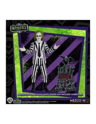 Figura mezco toyz beetlejuice 5 points beetlejuice striped suite 9.5cm