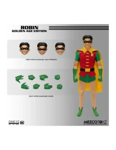 Figura mezco toyz dc universe one:12 collective robin golden age edition 28cm
