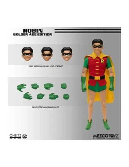 Figura mezco toyz dc universe one:12 collective robin golden age edition 28cm